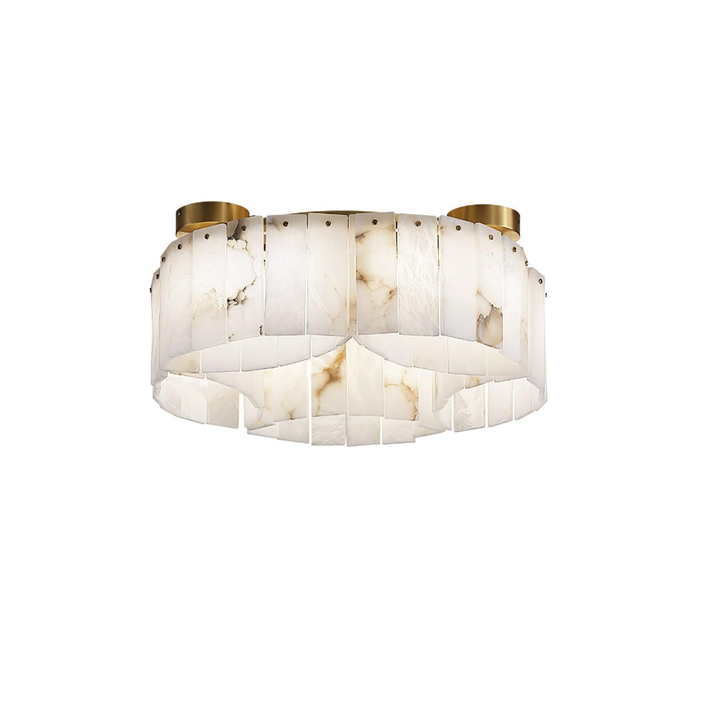 Luxe Alabaster Brass Ceiling Lamp - DEPRIMO