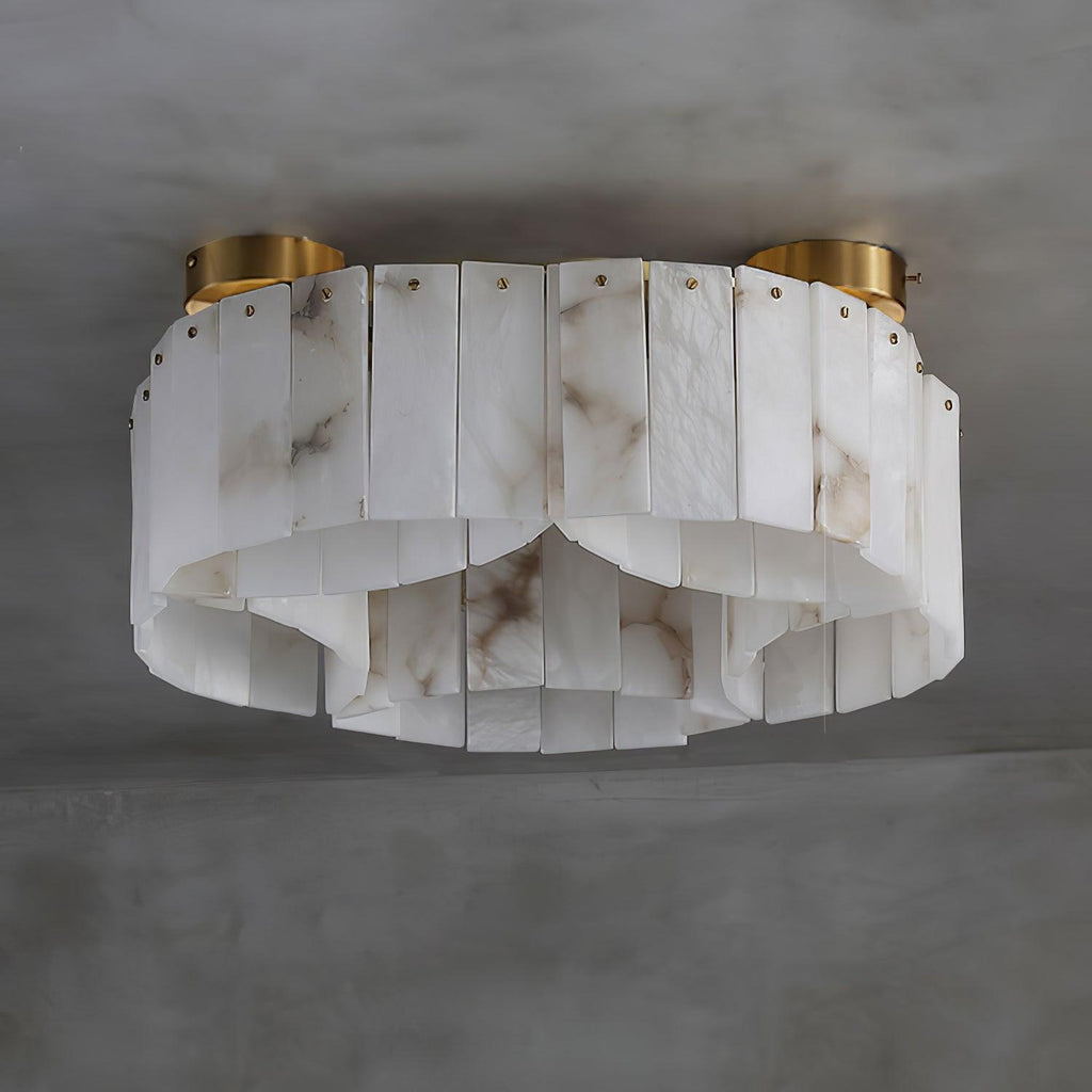 Розкішна стельова лампа Alabaster Brass