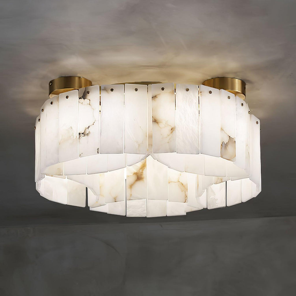 Розкішна стельова лампа Alabaster Brass