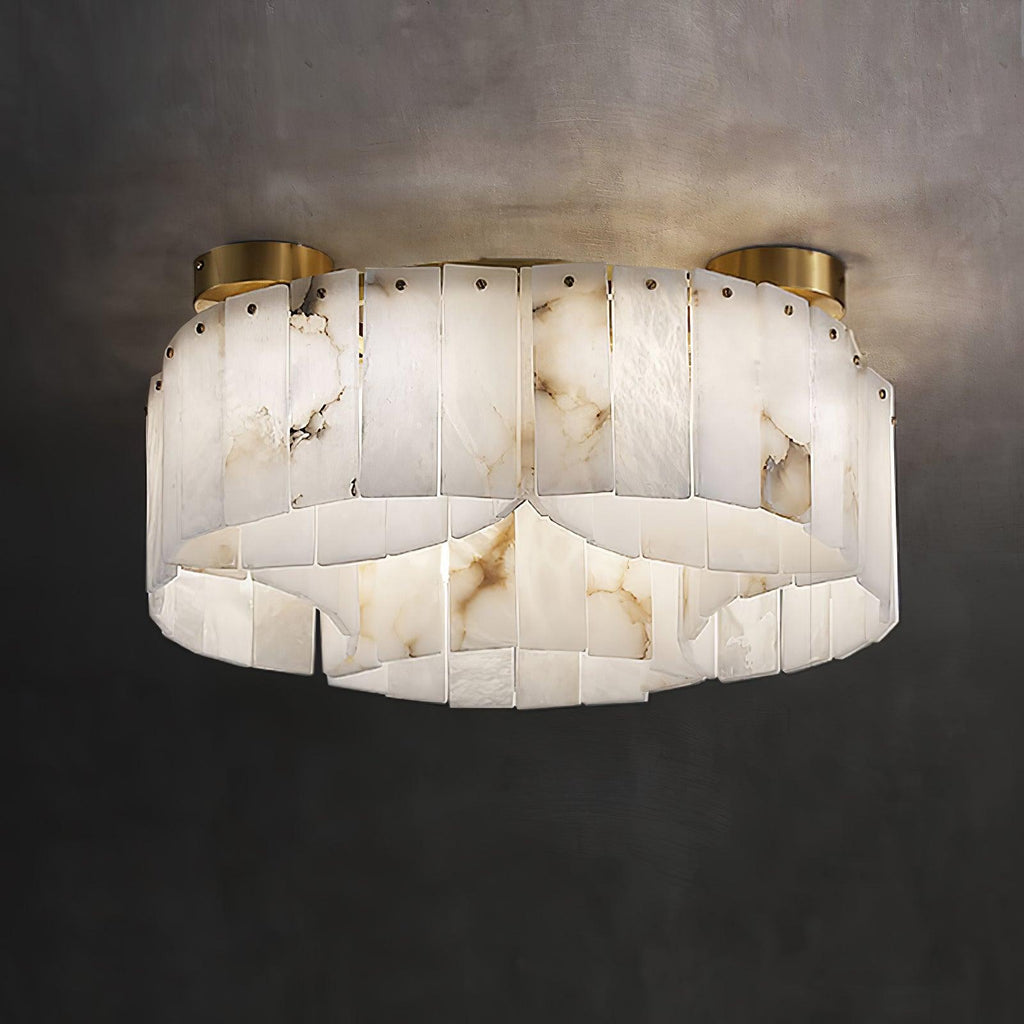 Розкішна стельова лампа Alabaster Brass