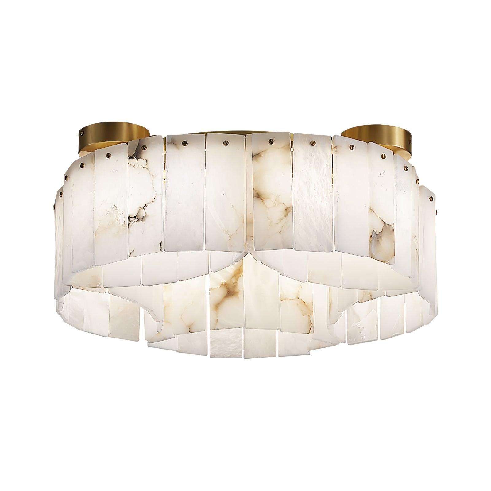 Розкішна стельова лампа Alabaster Brass