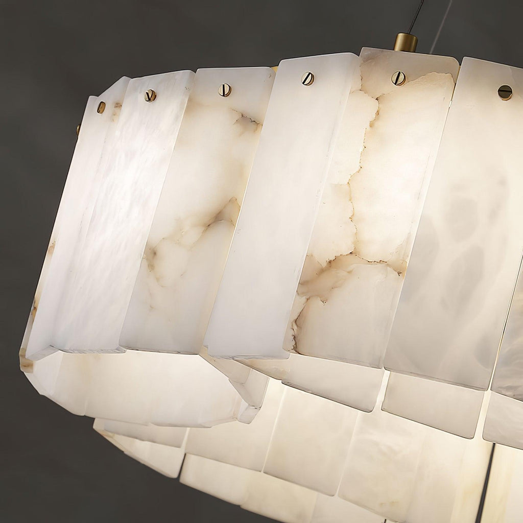 Розкішна стельова лампа Alabaster Brass