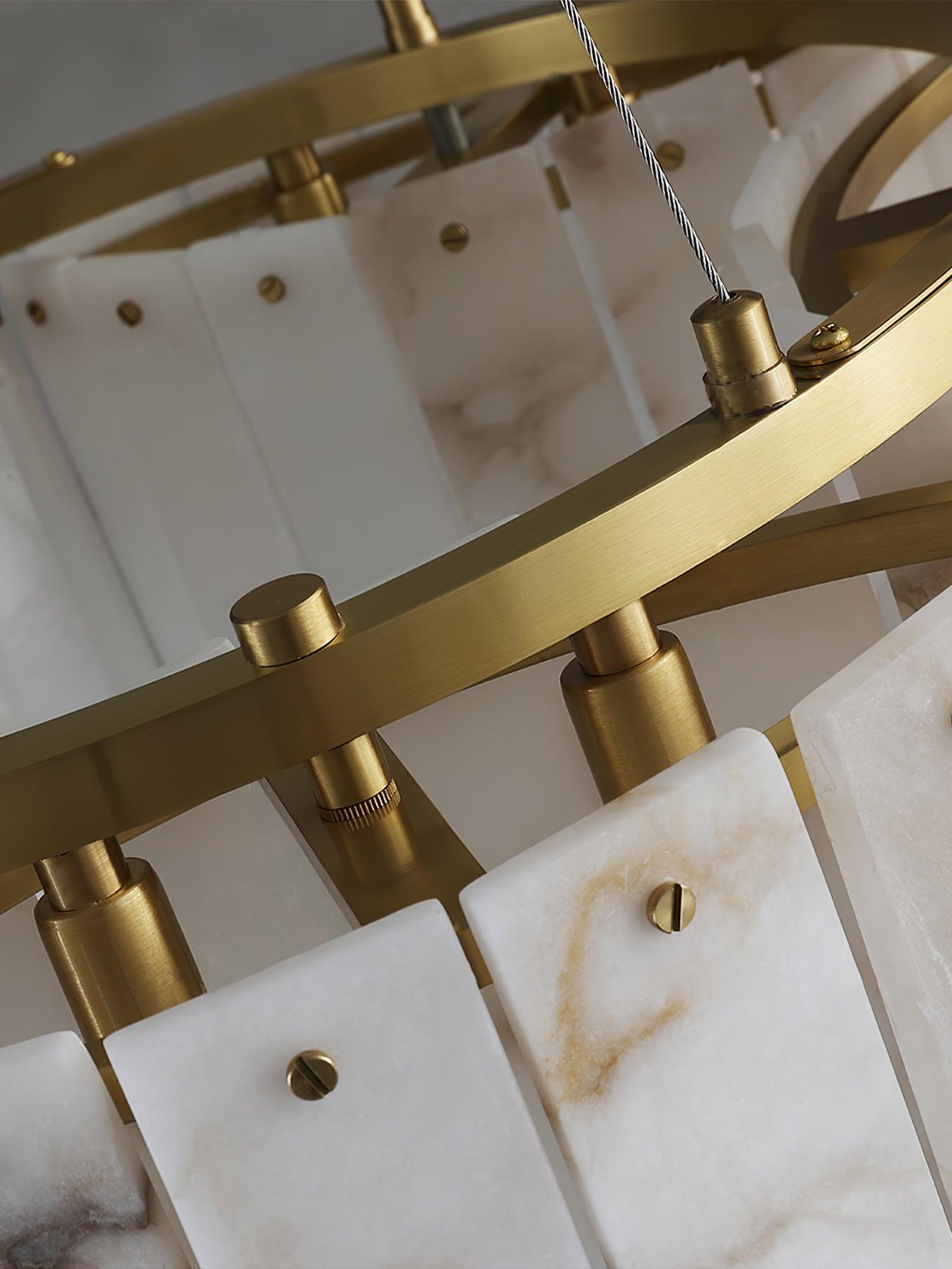 Розкішна стельова лампа Alabaster Brass