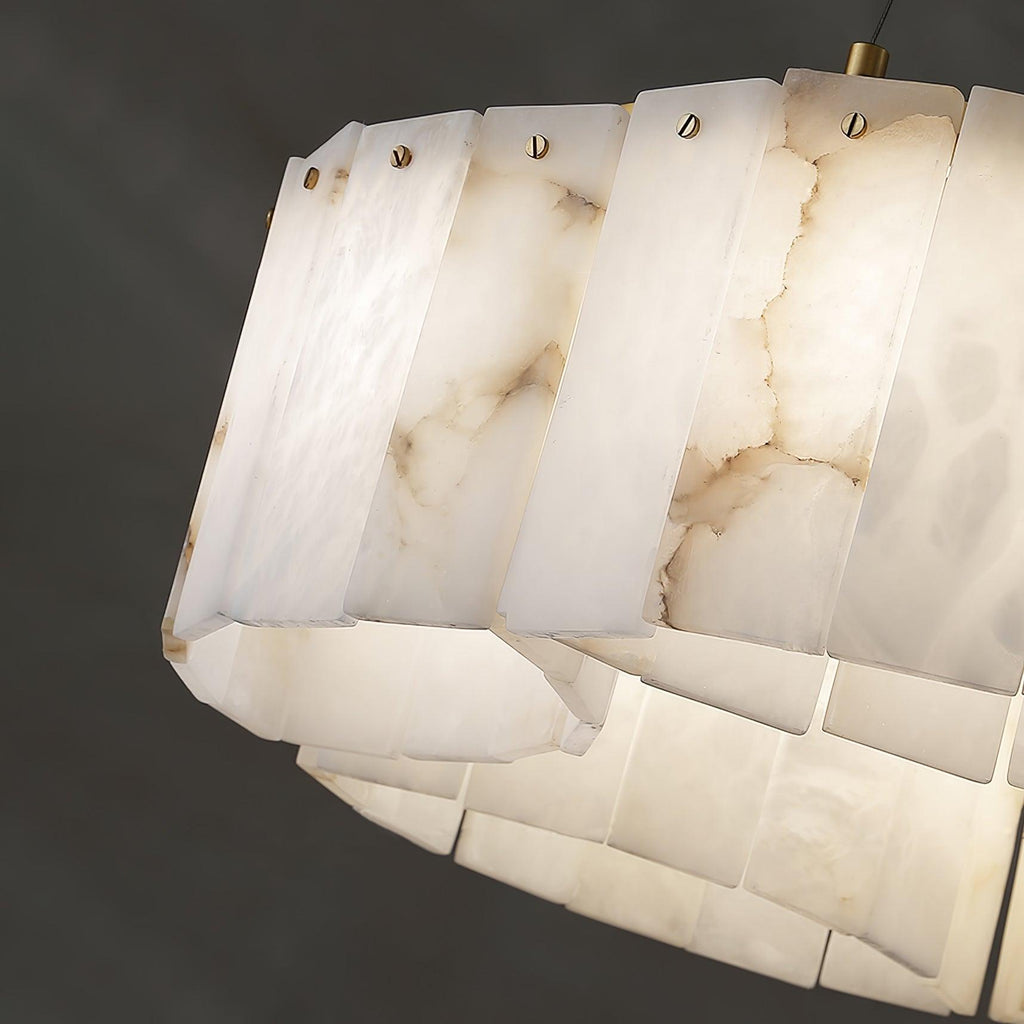 Розкішна стельова лампа Alabaster Brass