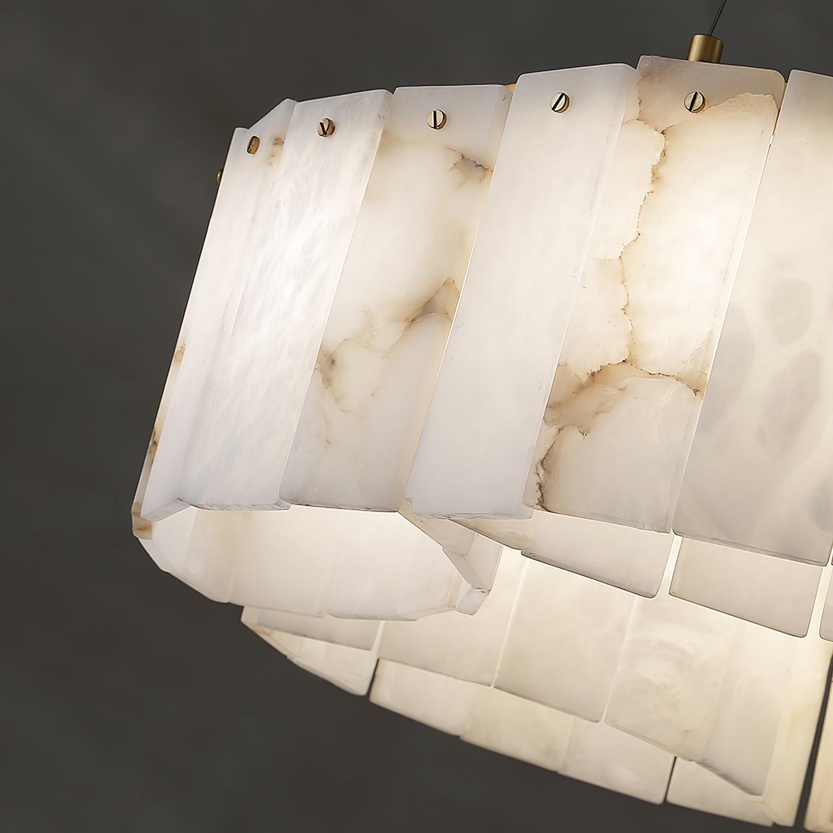 Розкішна стельова лампа Alabaster Brass