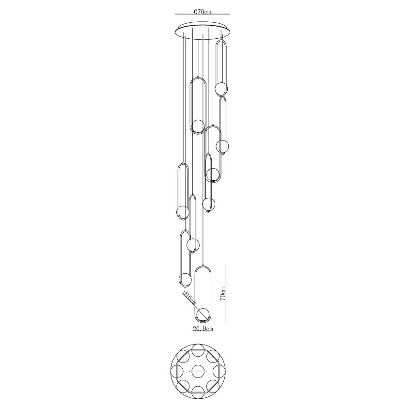 Mila Combination Chandelier - DEPRIMO