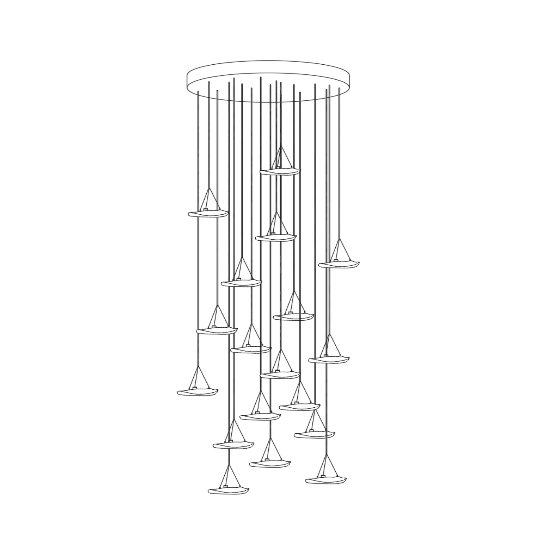 Manta Drift Chandelier - Vakkerlight