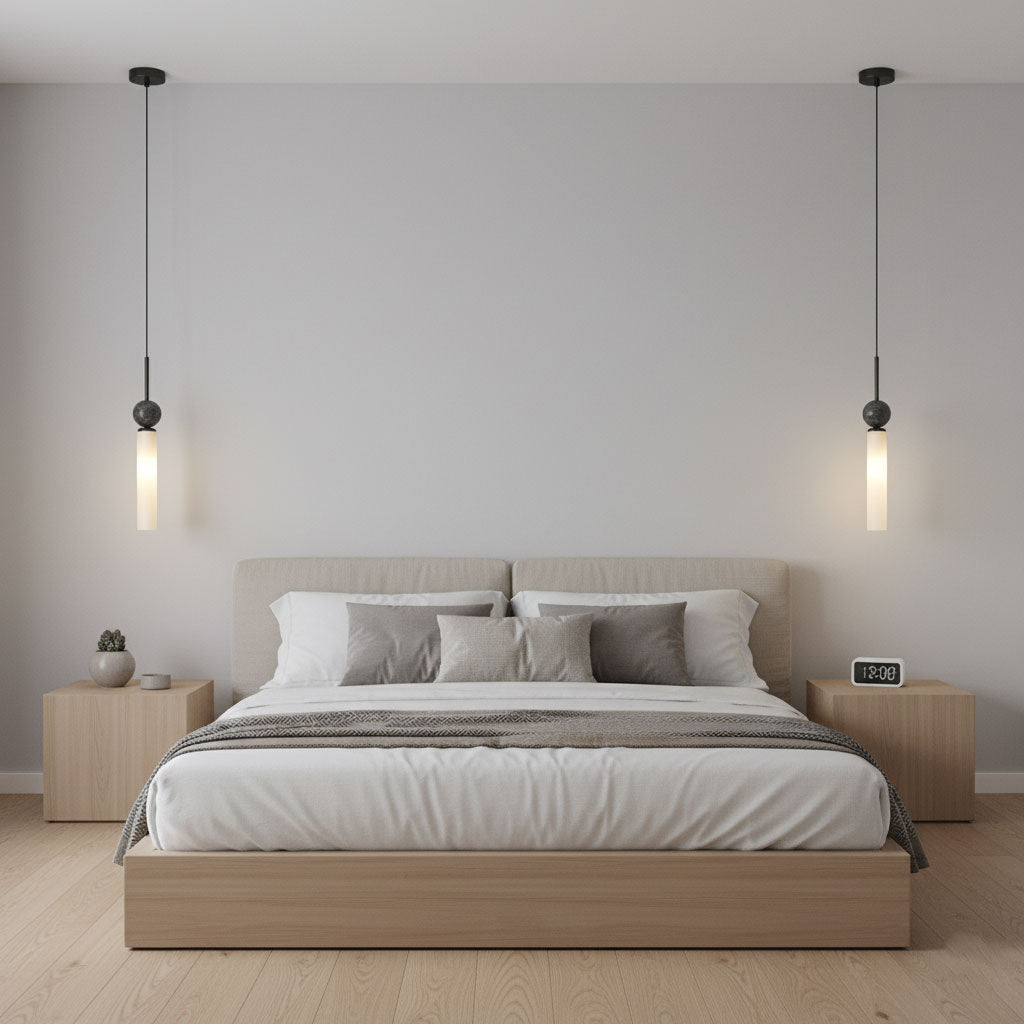 Мармуровий вертикальний підвісний світильник