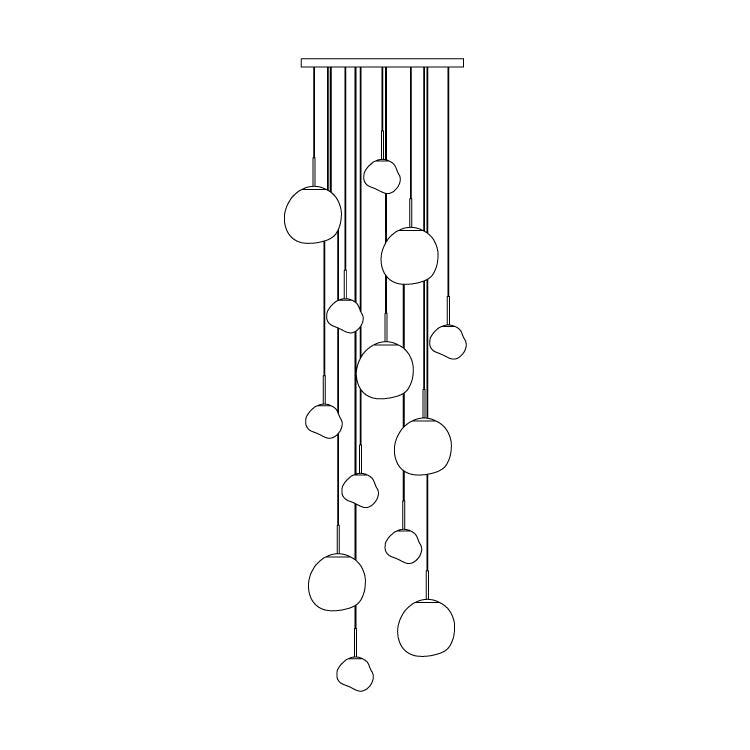 Multi Lava Round Pendant Lamp - DEPRIMO