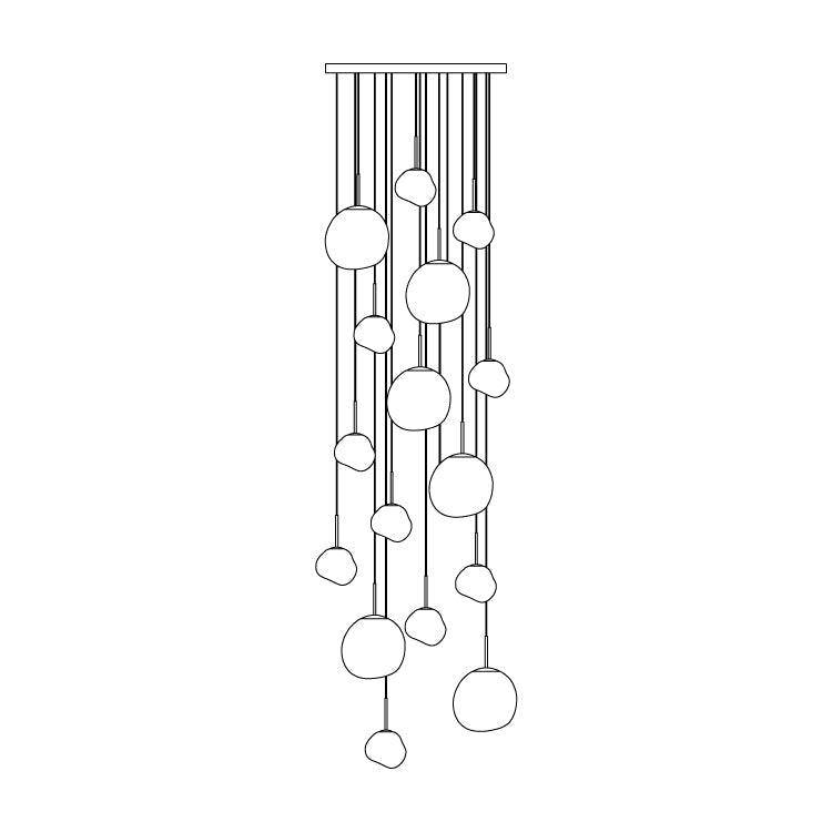 Multi Lava Round Pendant Lamp - DEPRIMO