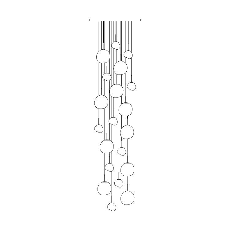 Multi Lava Round Pendant Lamp - DEPRIMO