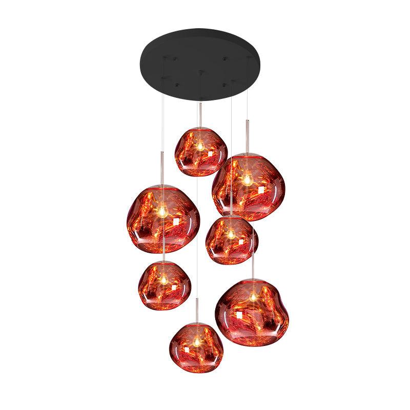Multi Lava Round Pendant Lamp - DEPRIMO