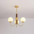 Midas Touch Walnut Sphere Chandelier - DEPRIMO