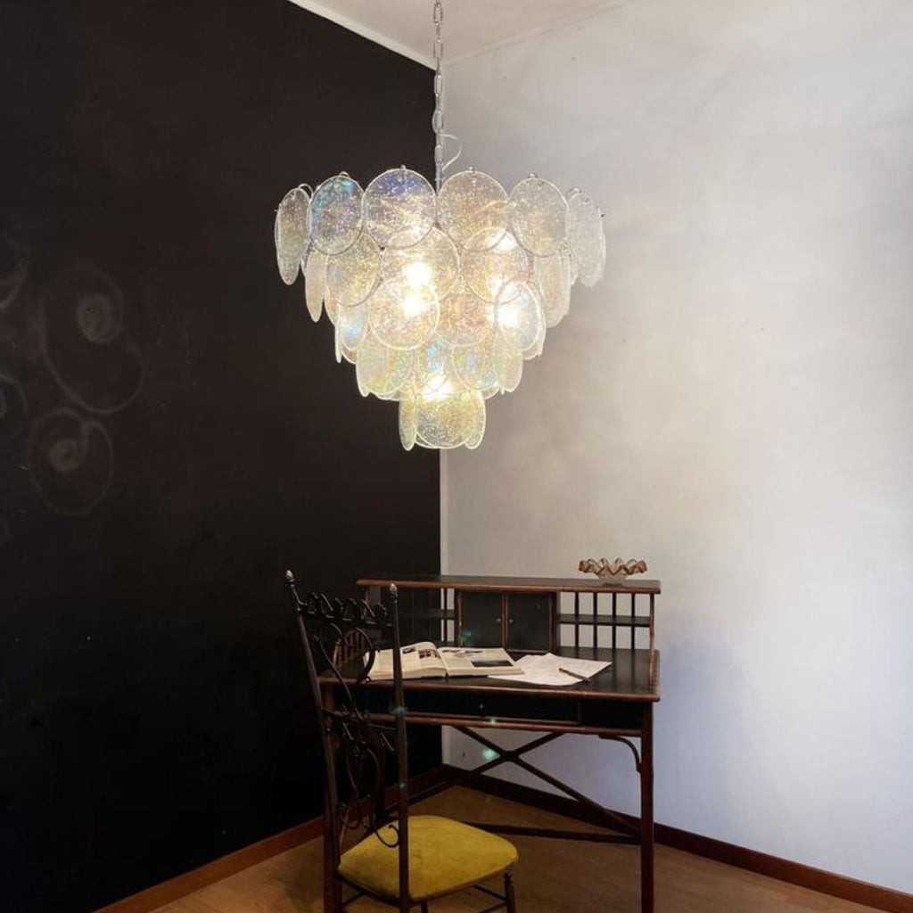 Радужная люстра Murano Disc