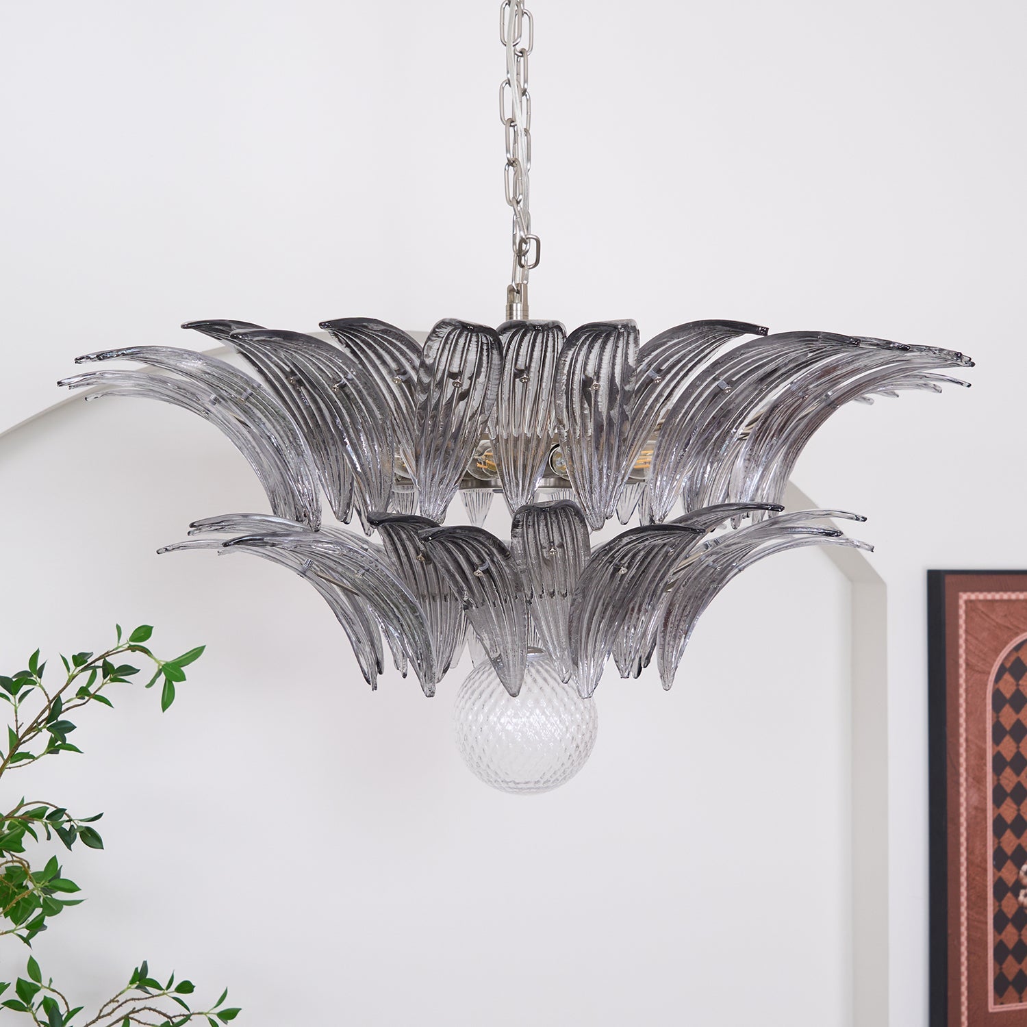 Прозрачная люстра Murano Palmette
