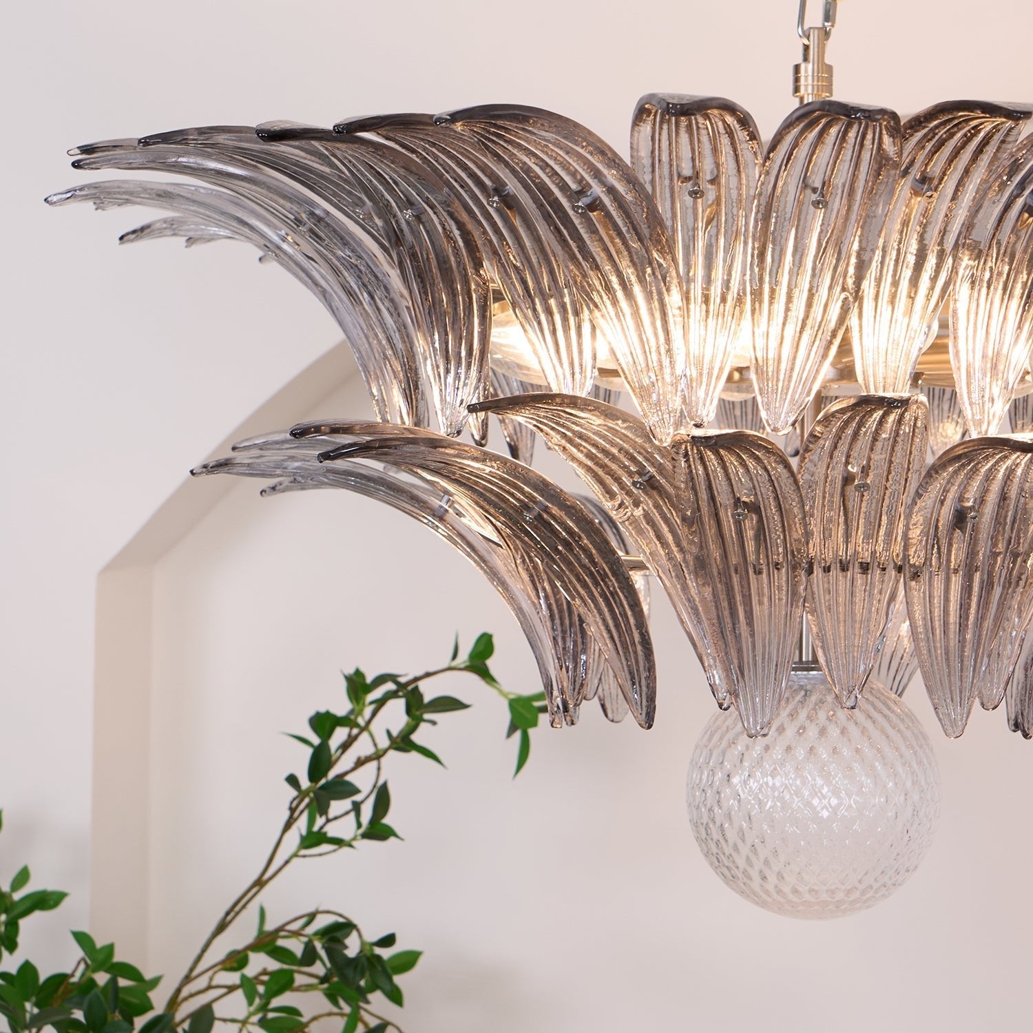 Прозрачная люстра Murano Palmette