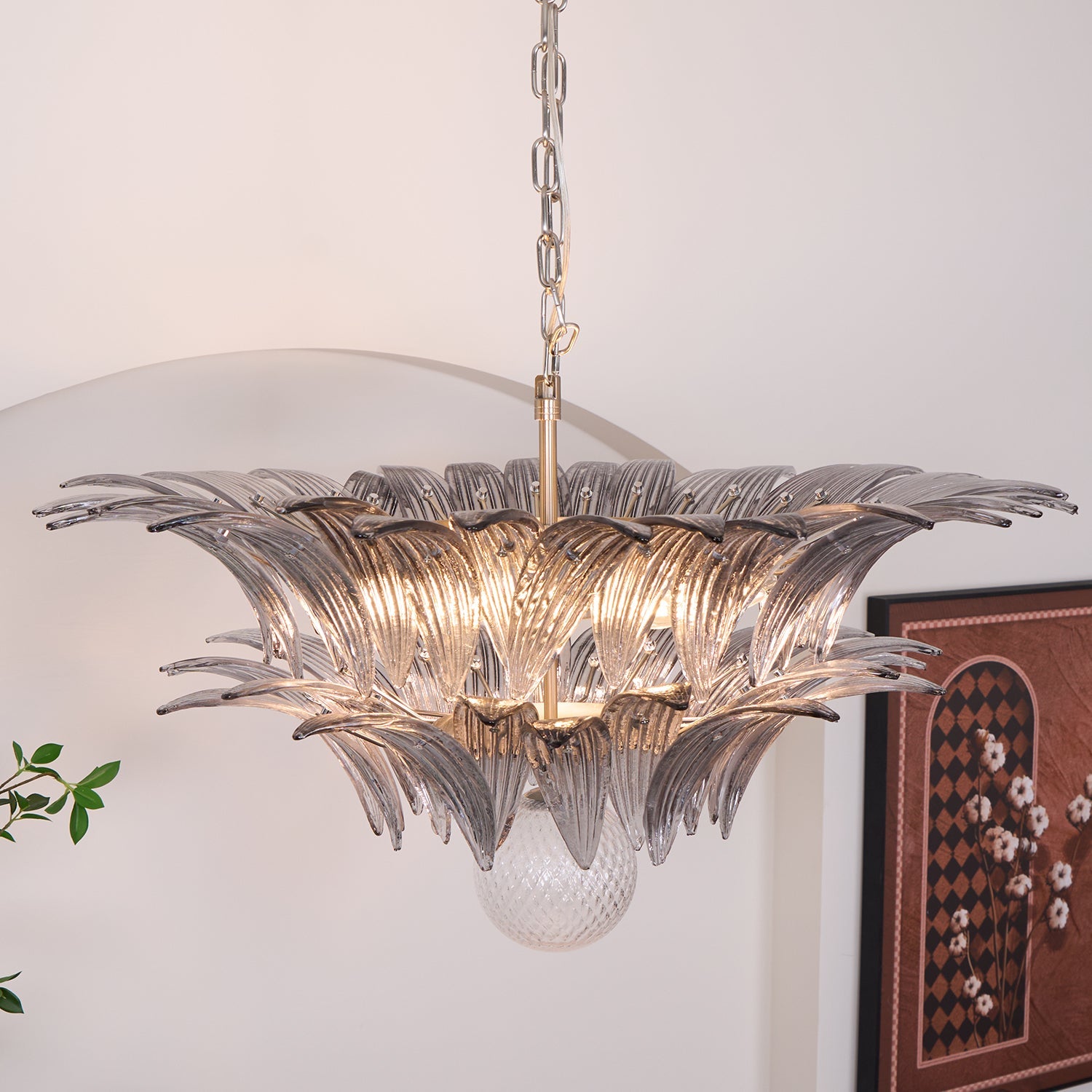 Прозрачная люстра Murano Palmette