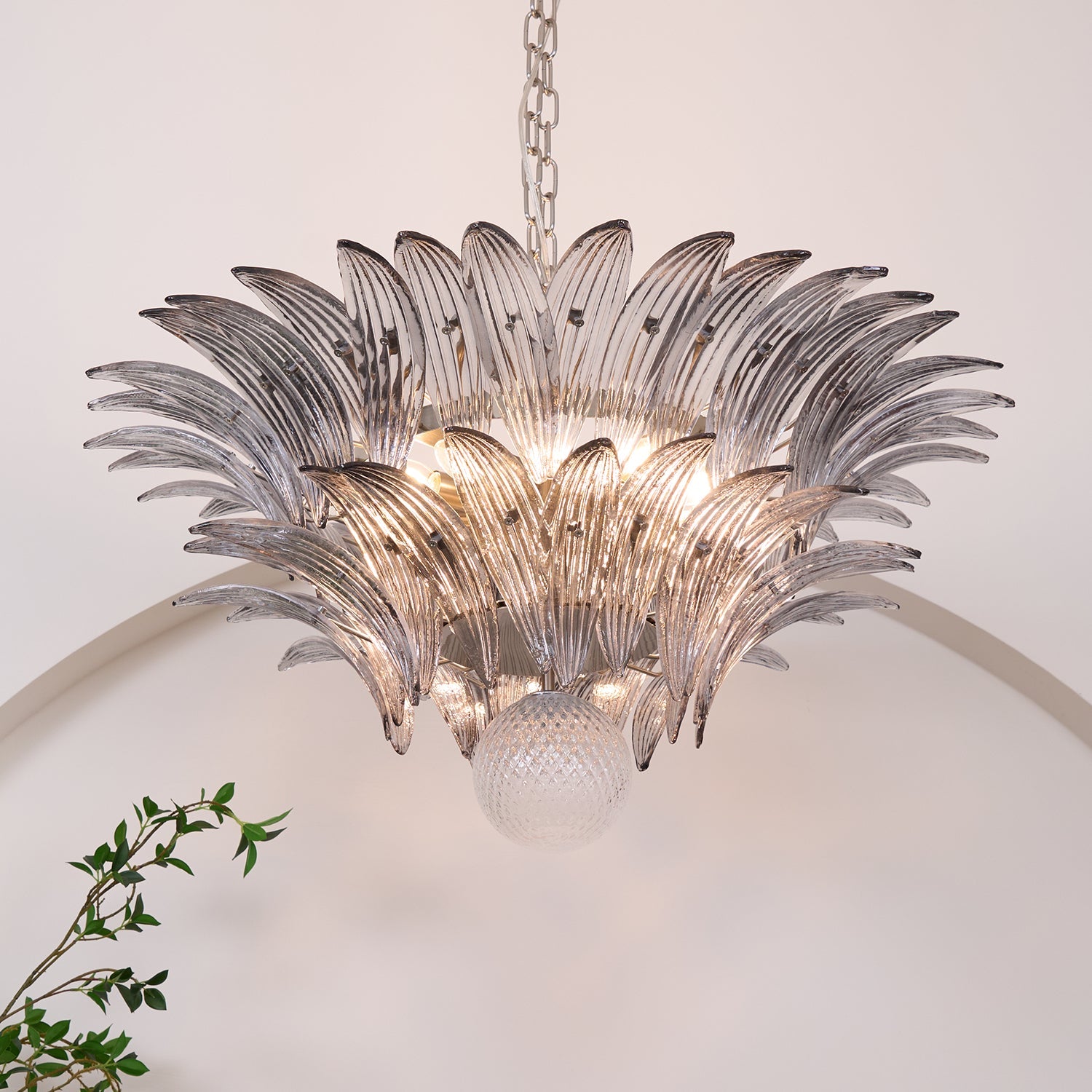Прозрачная люстра Murano Palmette
