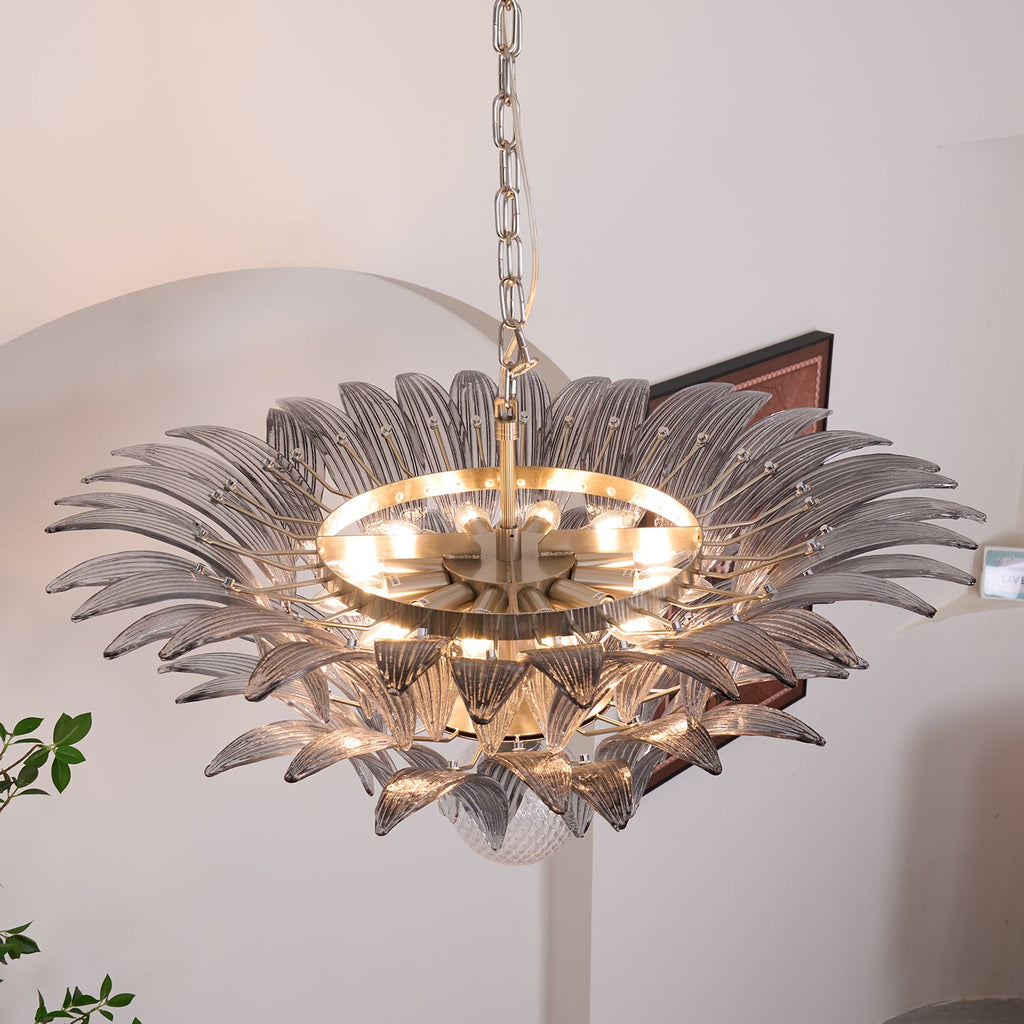 Прозрачная люстра Murano Palmette