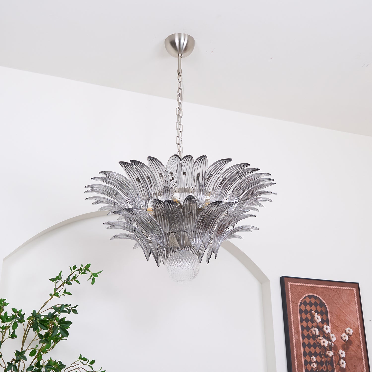 Прозрачная люстра Murano Palmette