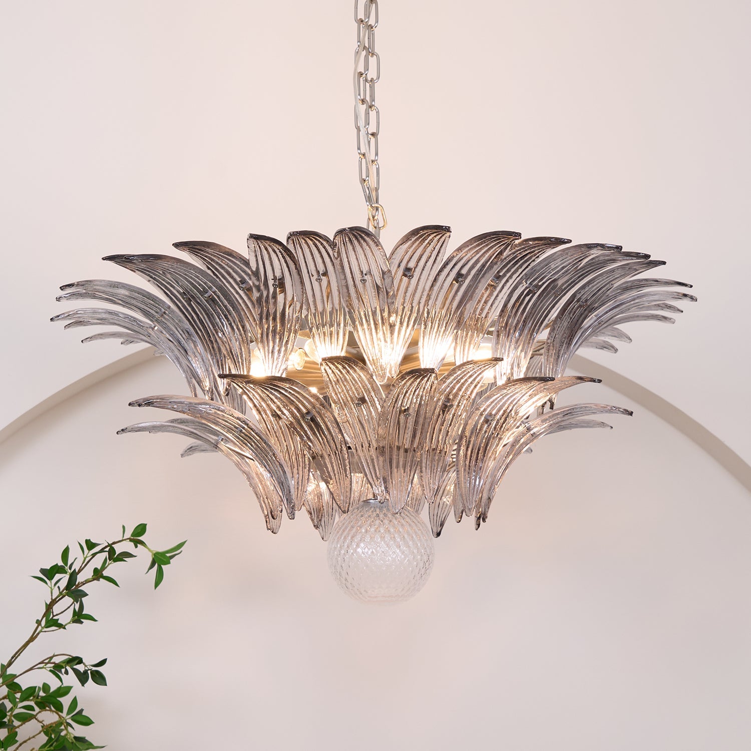 Прозрачная люстра Murano Palmette