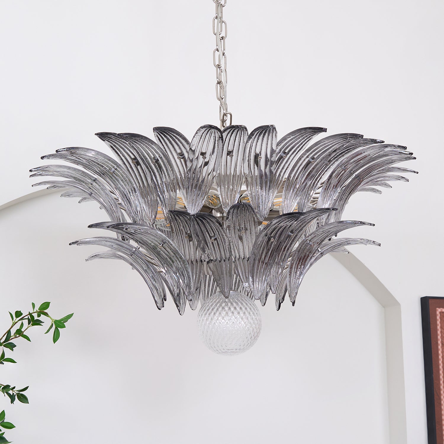 Прозрачная люстра Murano Palmette