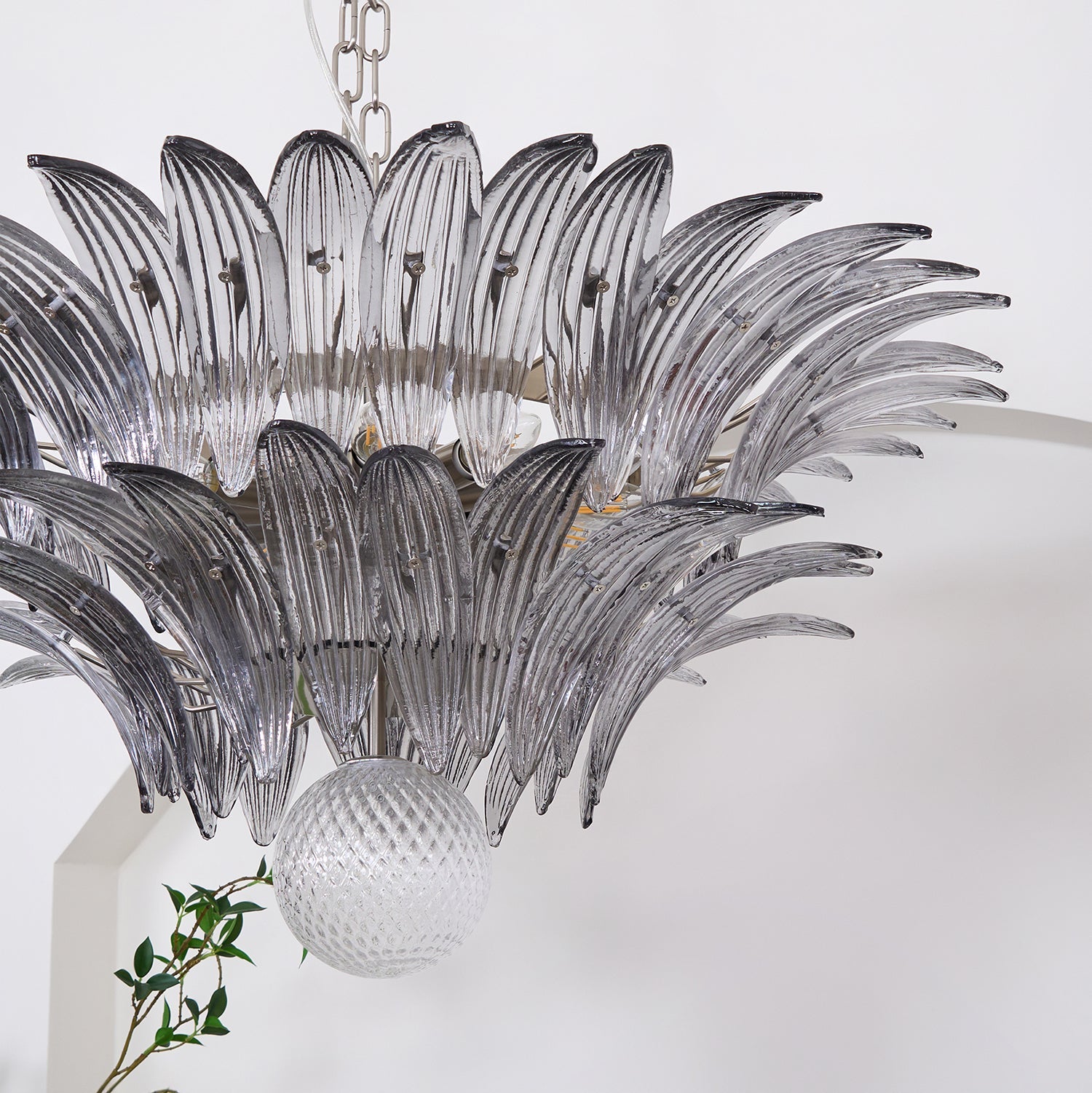 Прозрачная люстра Murano Palmette