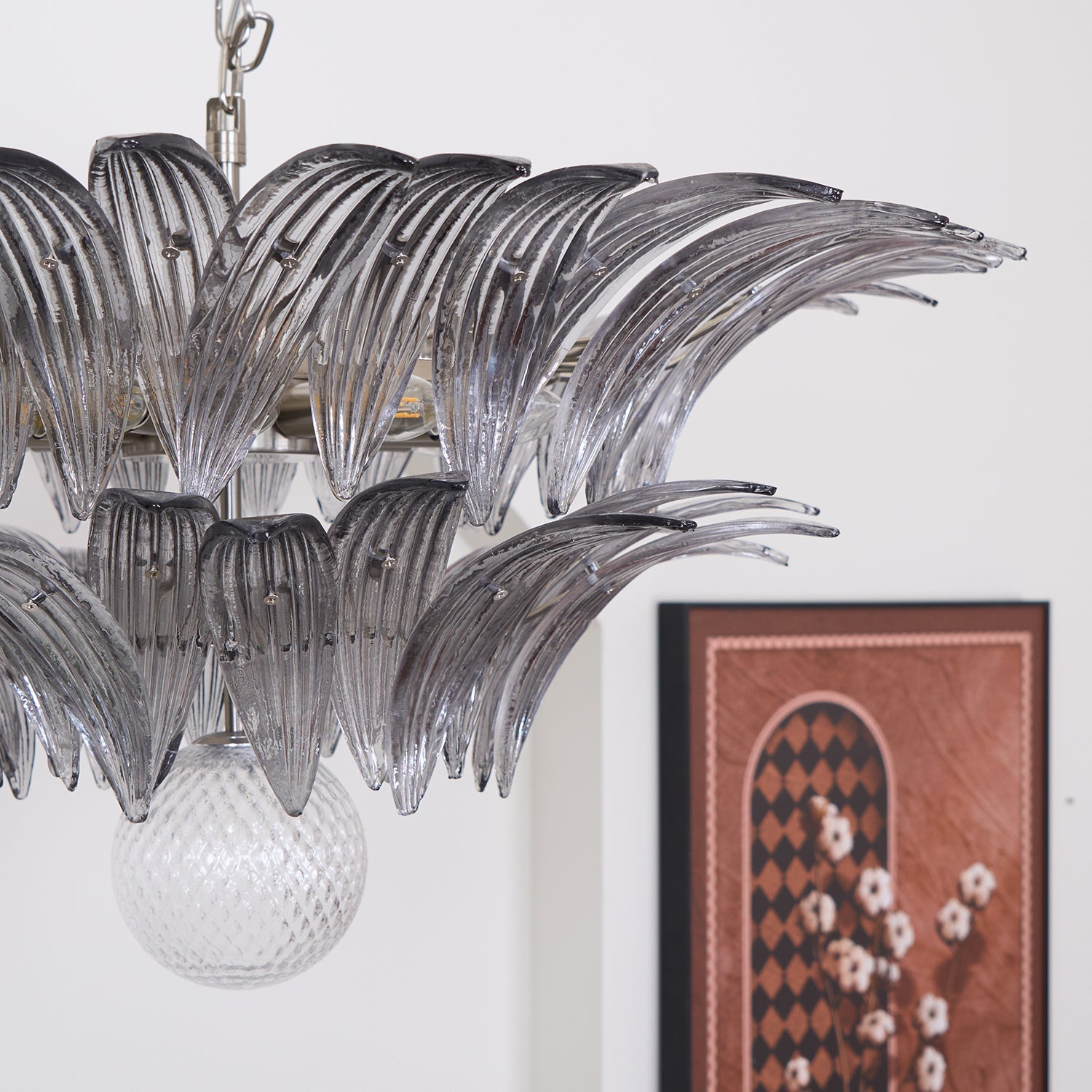 Прозрачная люстра Murano Palmette