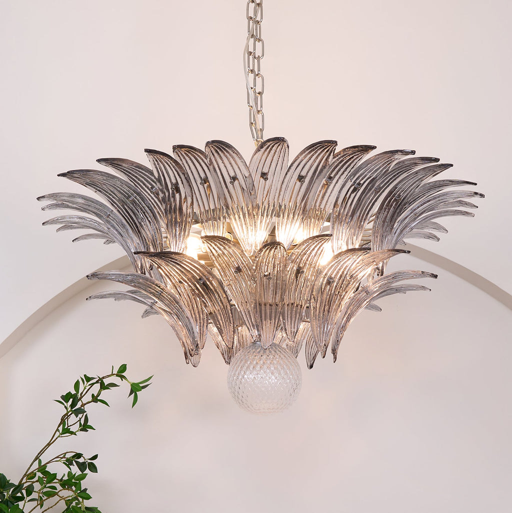 Прозрачная люстра Murano Palmette