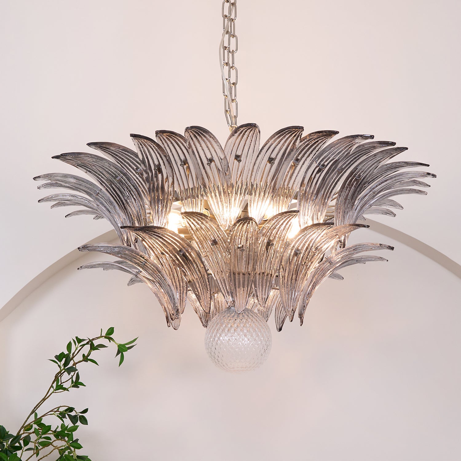 Прозрачная люстра Murano Palmette