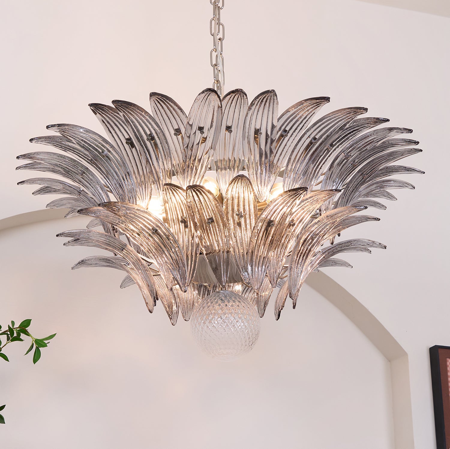 Прозрачная люстра Murano Palmette