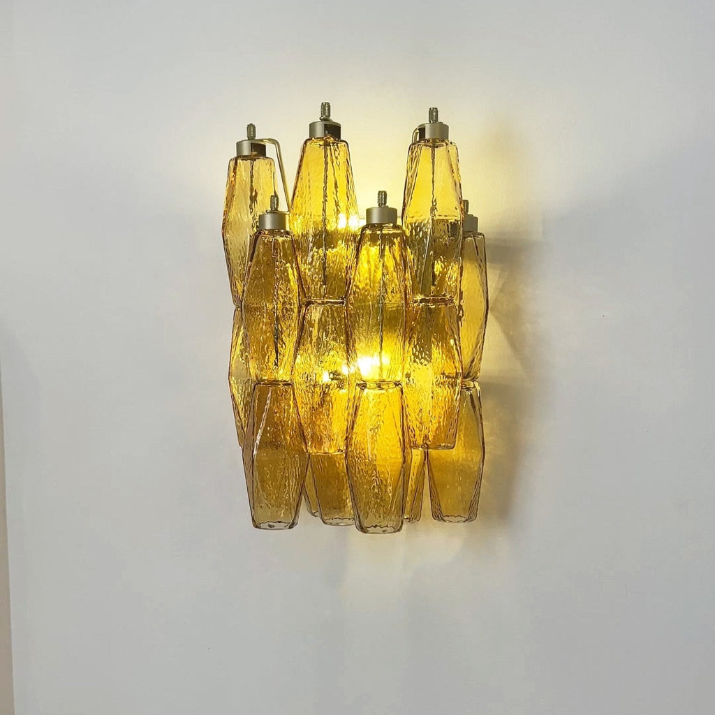 Настінний світильник Murano Rhombus з бурштинового скла