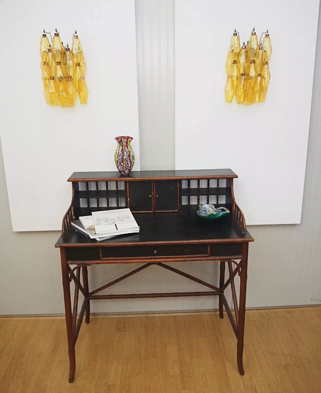 Настінний світильник Murano Rhombus з бурштинового скла