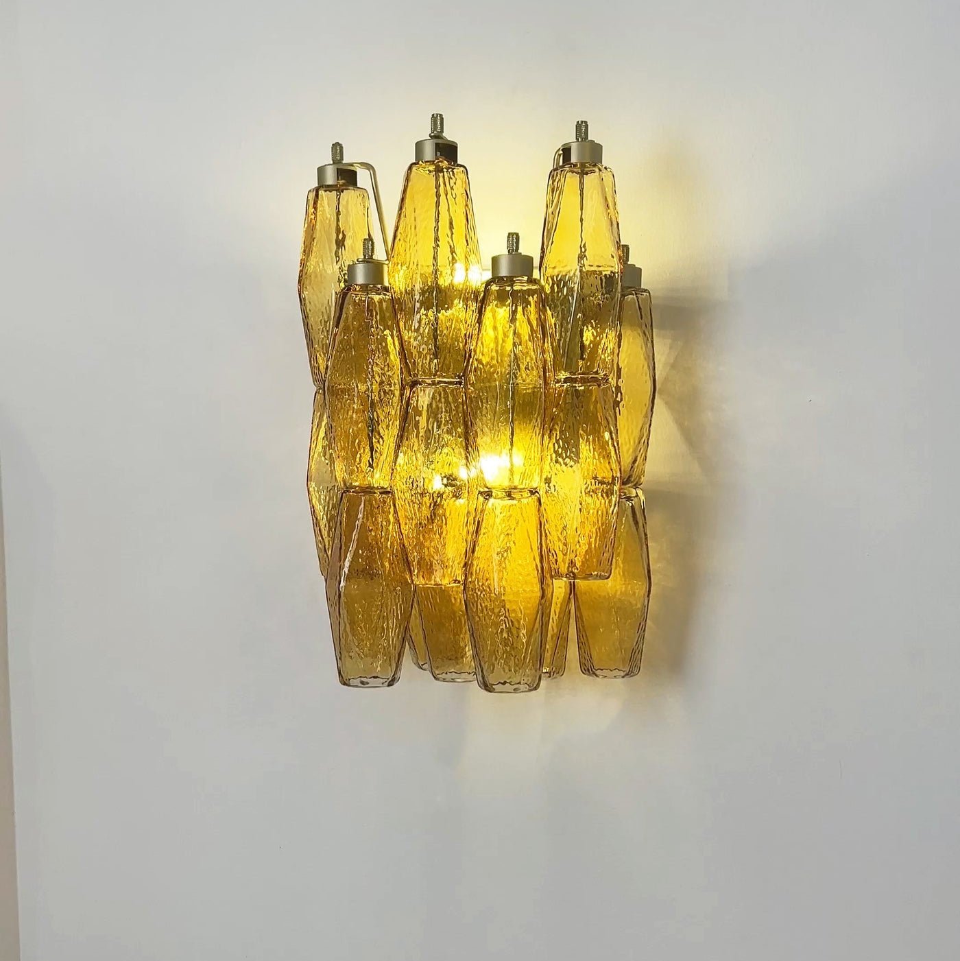 Настінний світильник Murano Rhombus з бурштинового скла