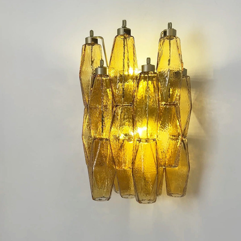 Настінний світильник Murano Rhombus з бурштинового скла