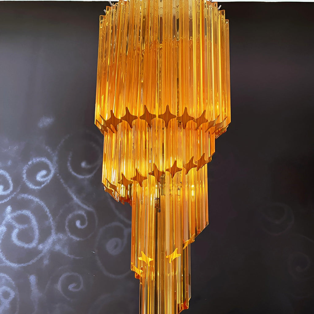 Скляна люстра Murano Spiral Prism