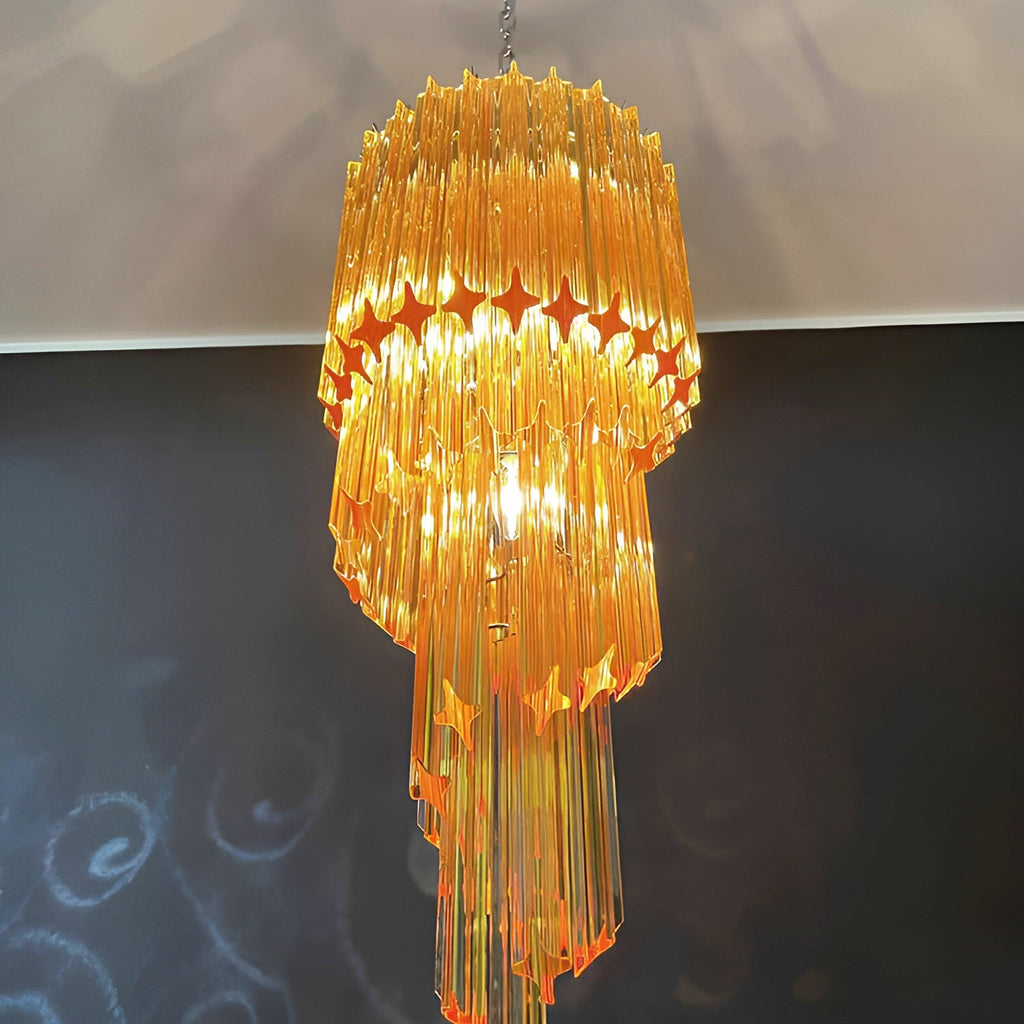 Скляна люстра Murano Spiral Prism