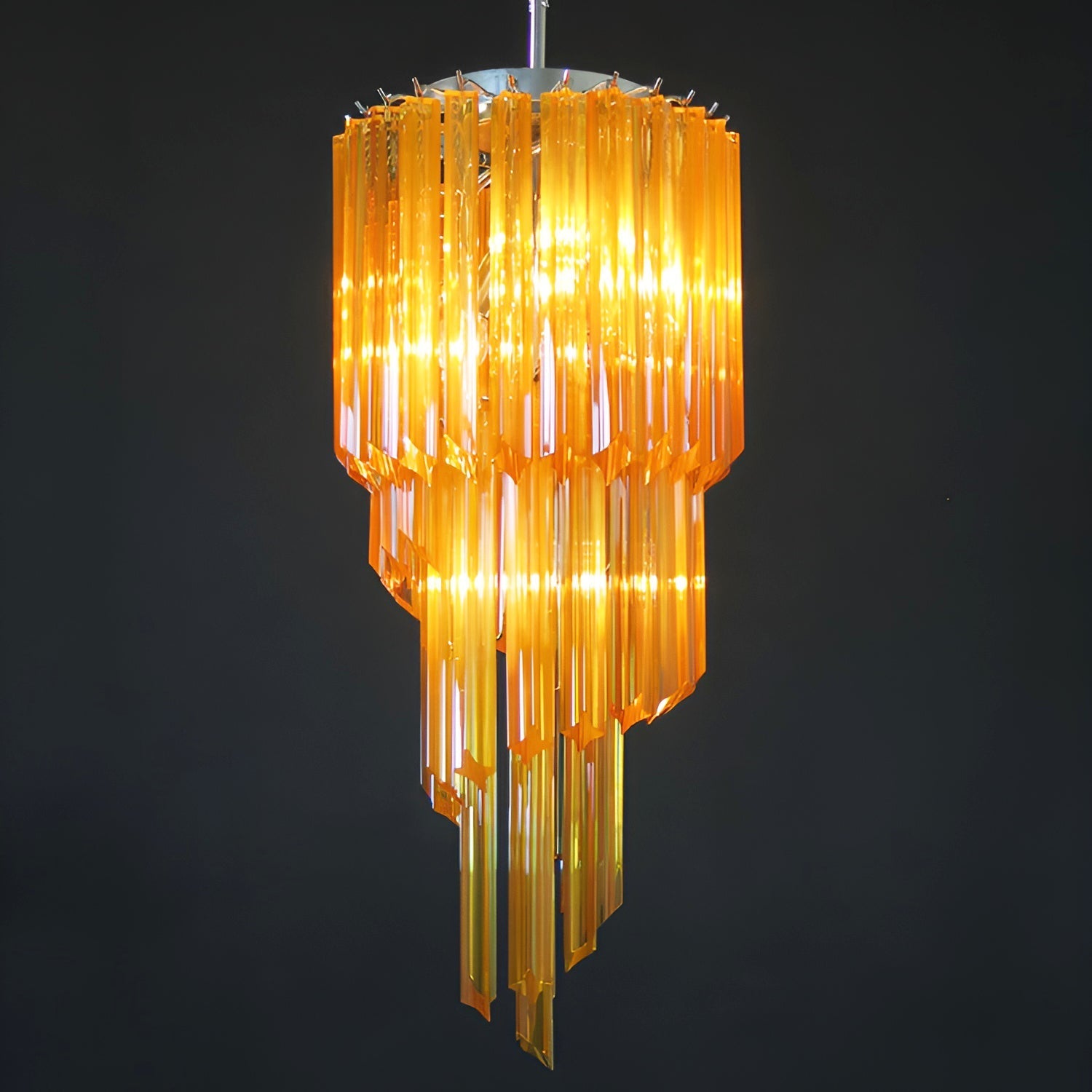 Скляна люстра Murano Spiral Prism