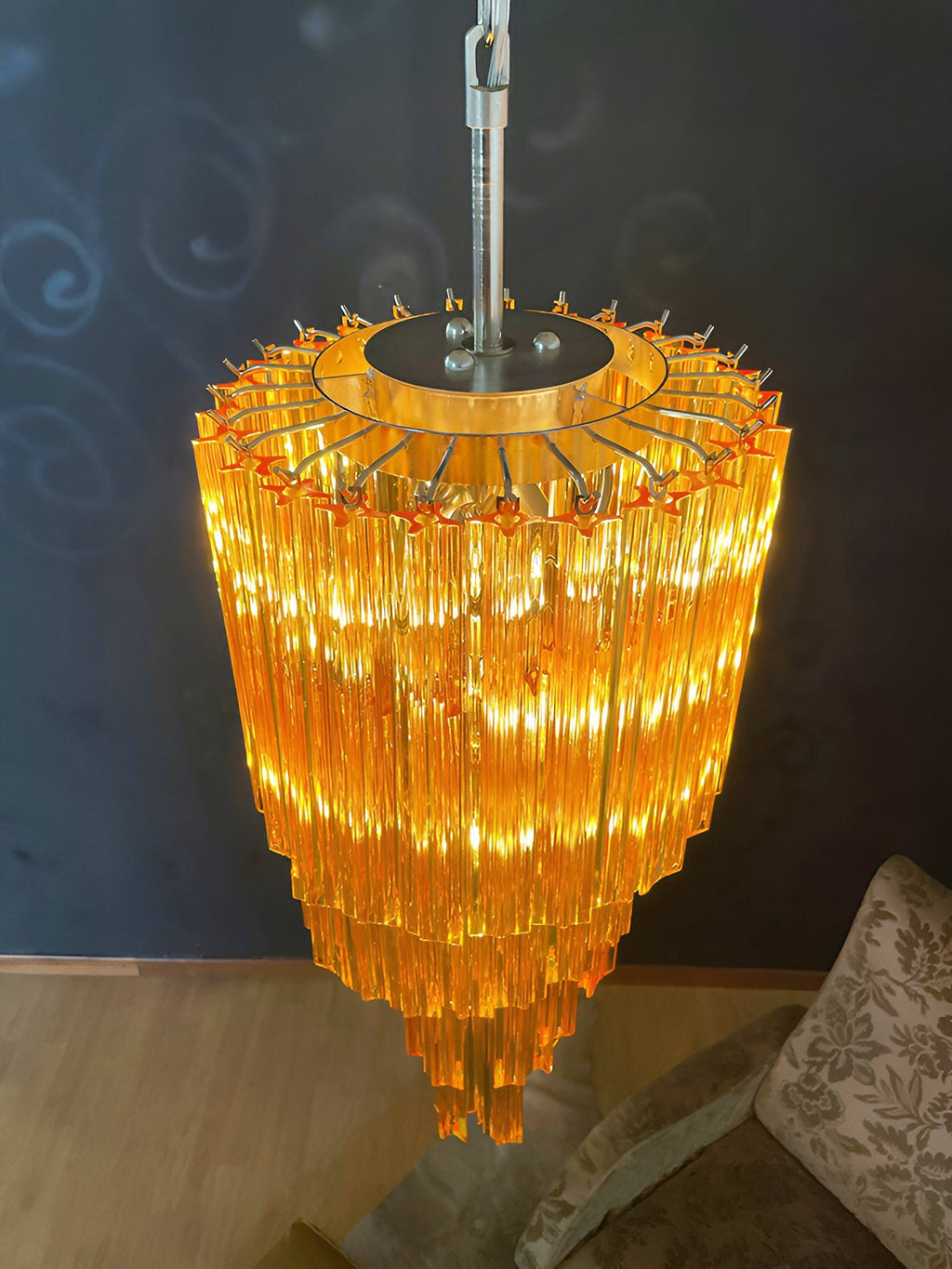 Скляна люстра Murano Spiral Prism
