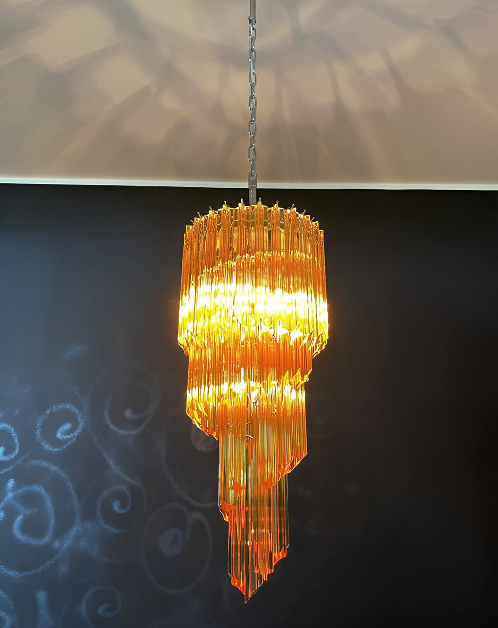 Скляна люстра Murano Spiral Prism