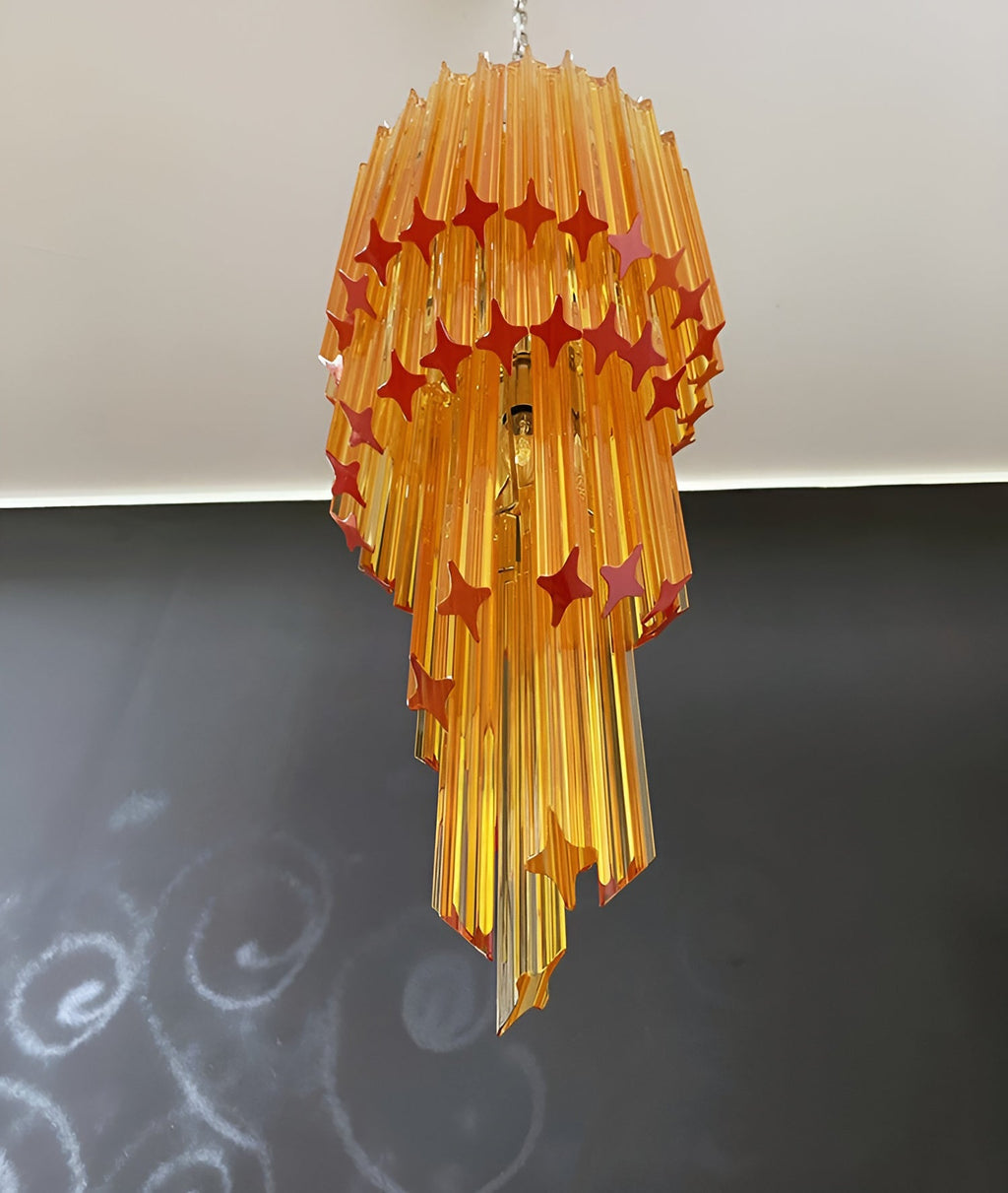 Скляна люстра Murano Spiral Prism