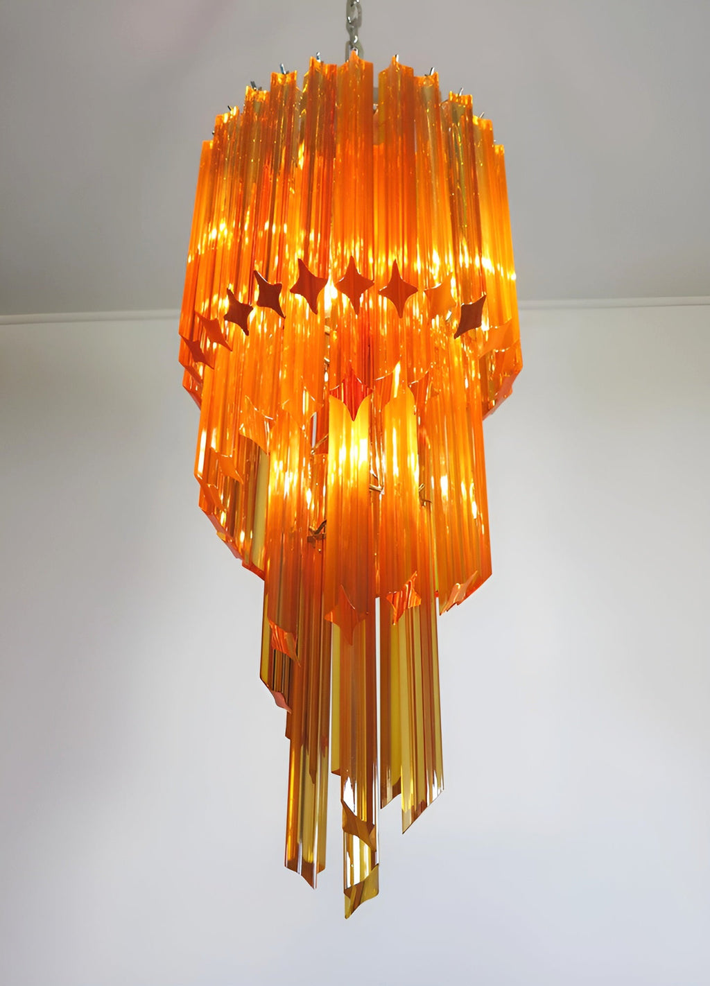 Скляна люстра Murano Spiral Prism