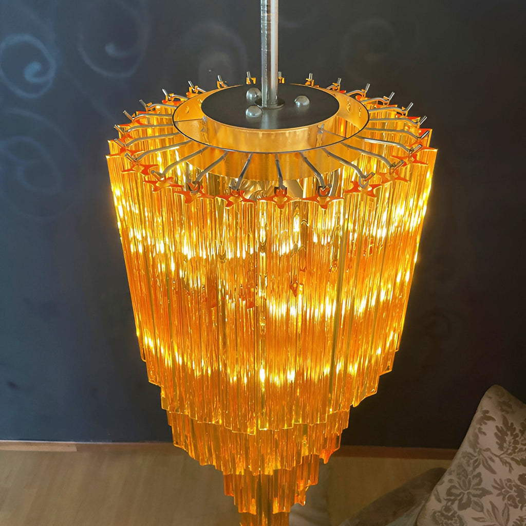 Скляна люстра Murano Spiral Prism