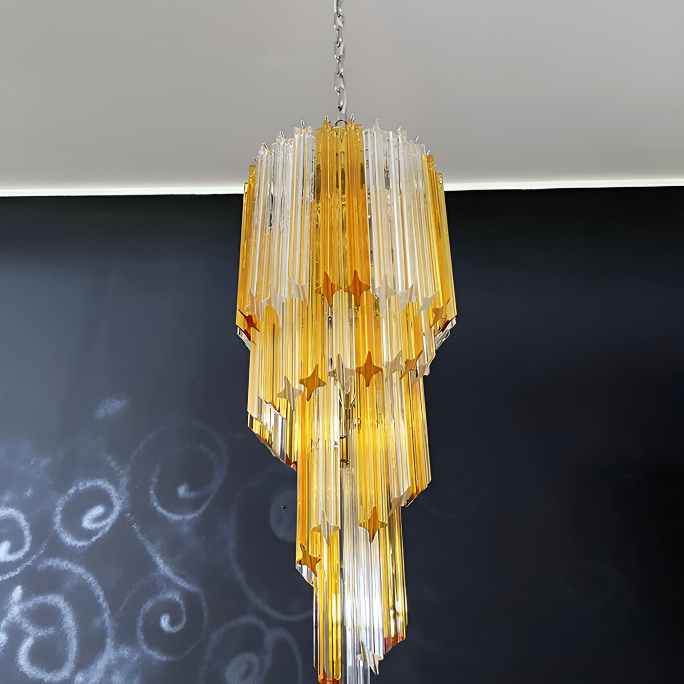Скляна люстра Murano Spiral Prism