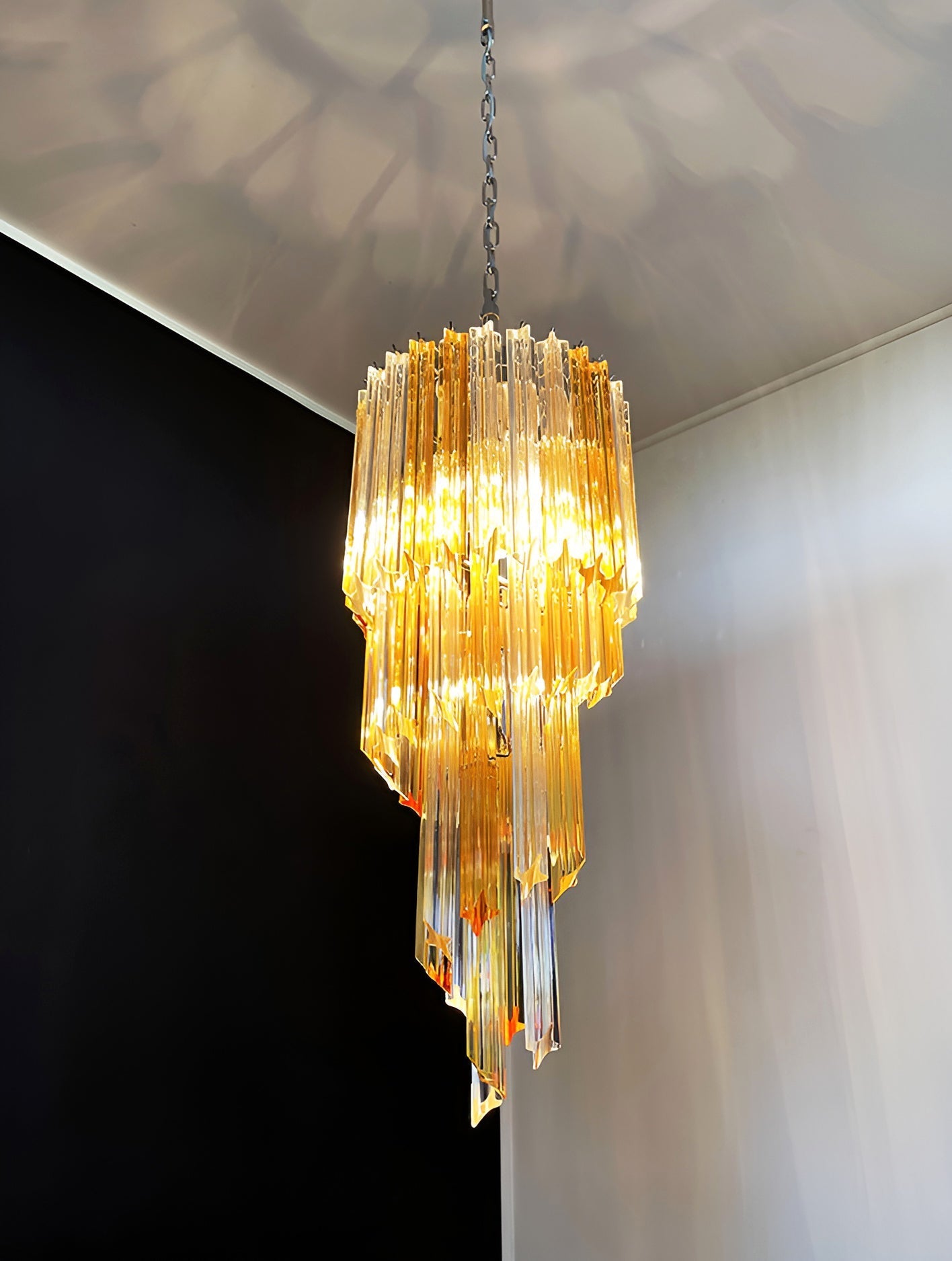 Скляна люстра Murano Spiral Prism