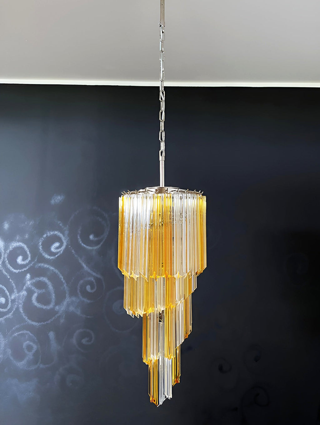 Скляна люстра Murano Spiral Prism