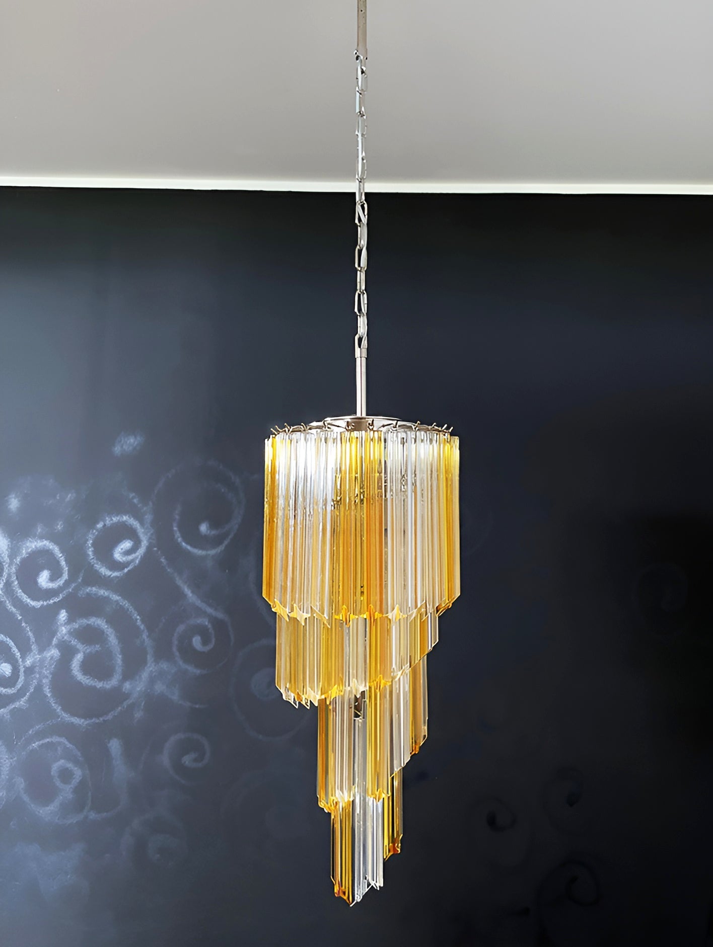 Скляна люстра Murano Spiral Prism