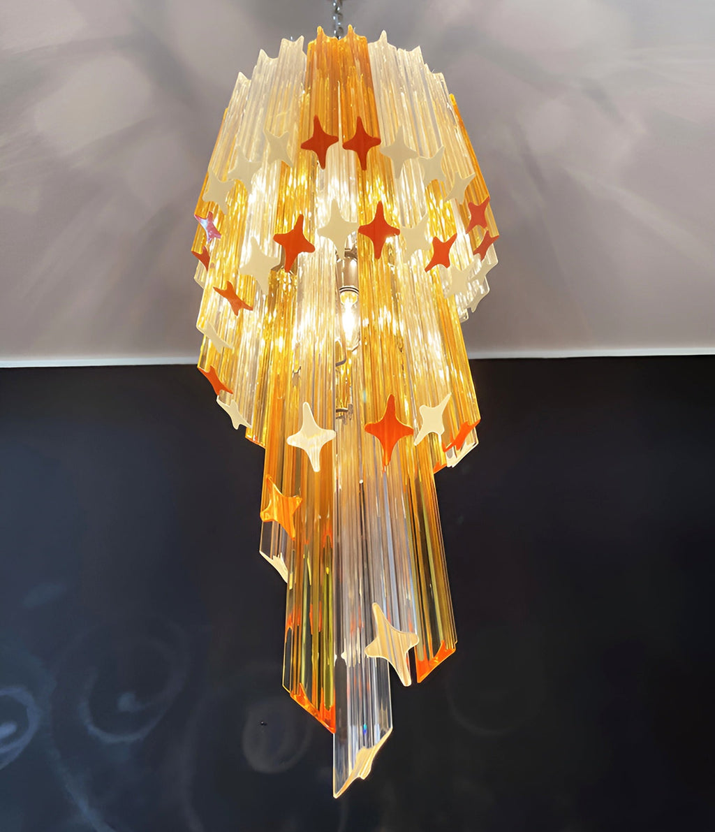 Скляна люстра Murano Spiral Prism