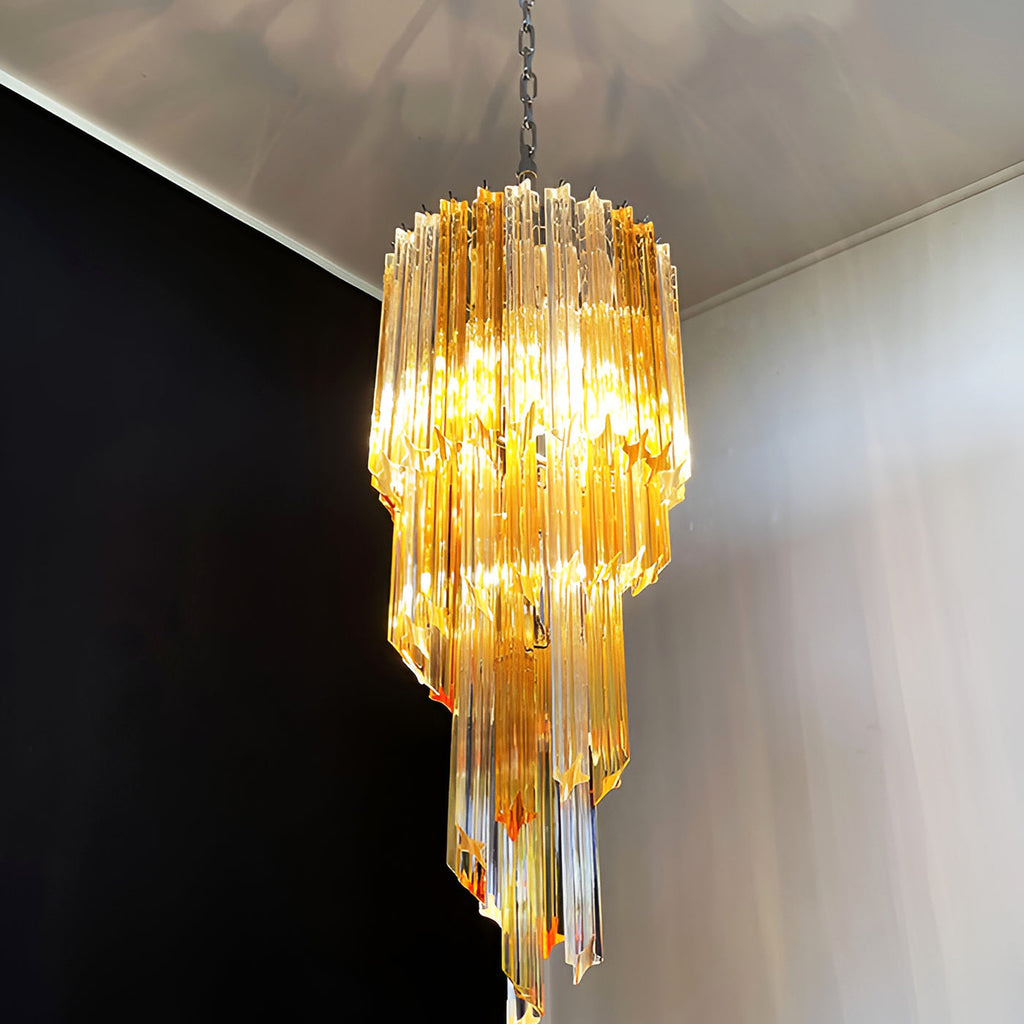 Скляна люстра Murano Spiral Prism