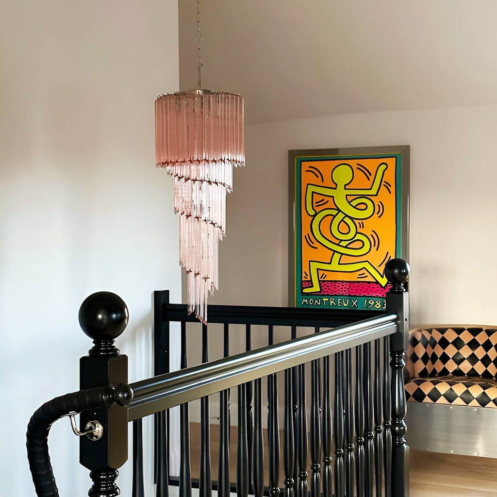 Скляна люстра Murano Spiral Prism